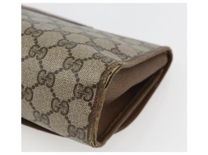 GUCCI GG Supreme Web Sherry Line Clutch Bag PVC Beige Oro 89 01 030 Auth 170517 - vista 15