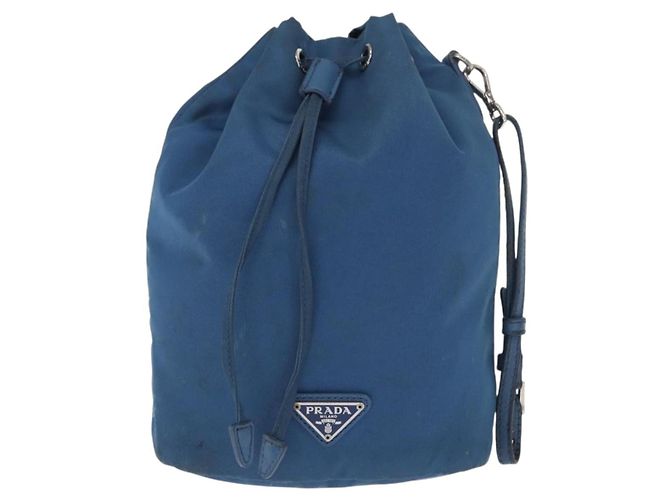 PRADA Tasche aus Nylon hellblau Silber authentisch 170492 - Ansicht 13