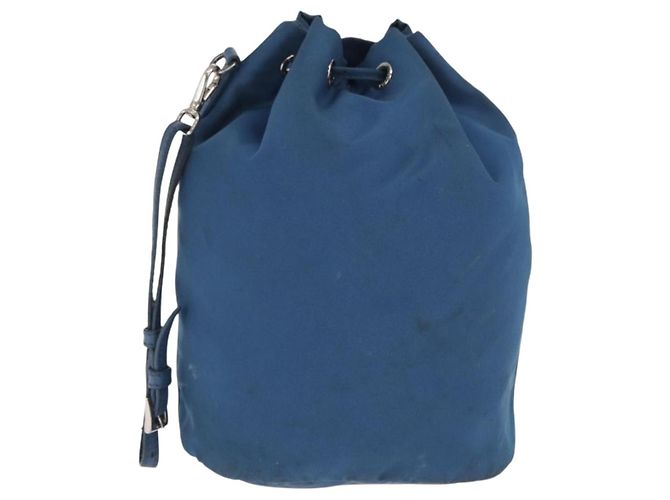 PRADA Tasche aus Nylon hellblau Silber authentisch 170492 - Ansicht 2