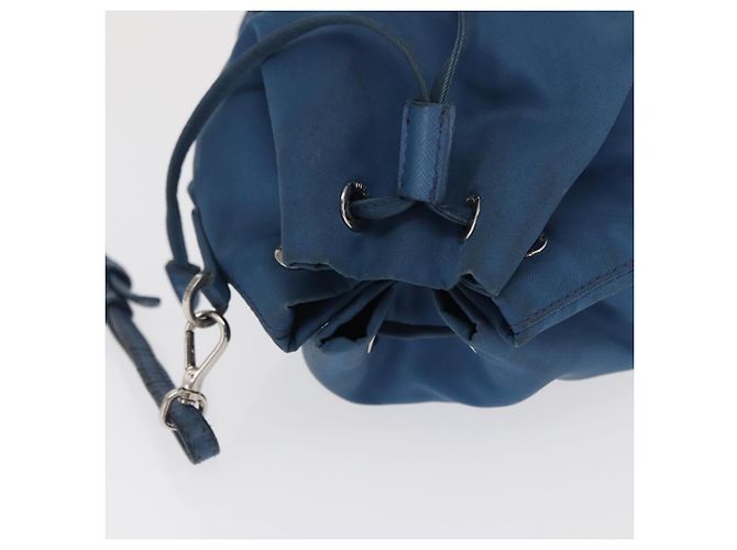 PRADA Tasche aus Nylon hellblau Silber authentisch 170492 - Ansicht 6