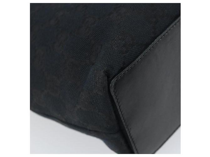 Borsa Tote GG Canvas Gucci Nero Oro 002 1099 Auth ep13113 D'oro - vista 16