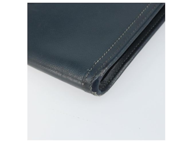 Hermès Borsa Clutch HERMES in pelle blu navy Auth BA10093 - vista 7