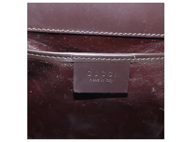 Borsa a mano GUCCI in tela marrone 000 0810 Auth ka2105 - vista 21