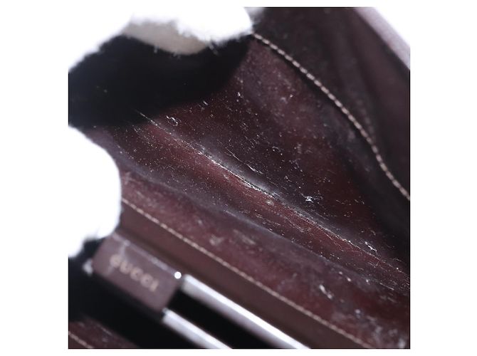 Borsa a mano GUCCI in tela marrone 000 0810 Auth ka2105 - vista 24