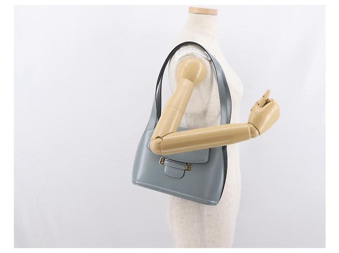 Bally Tote Bag aus Leder Grau Gold Auth BA10108 Braun Golden - Ansicht 23