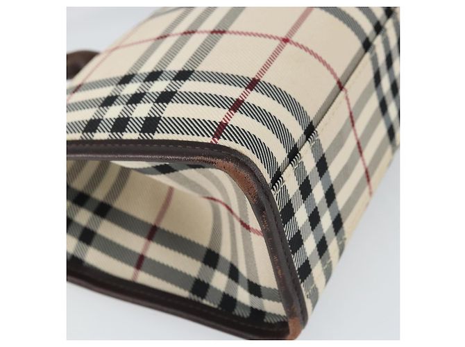 Burberry Nova Check Handtasche aus Nylon Beige Silber Authentisch ep13206 - Ansicht 14