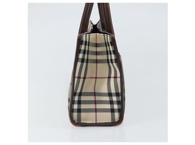 Burberry Nova Check Handtasche aus Nylon Beige Silber Authentisch ep13206 - Ansicht 4