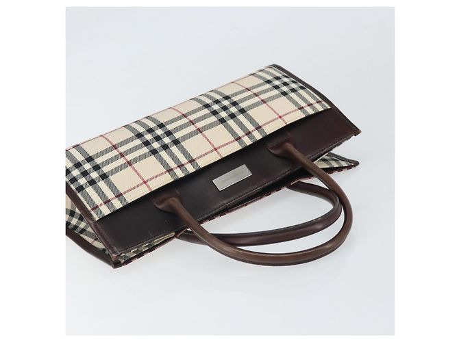 Burberry Nova Check Handtasche aus Nylon Beige Silber Authentisch ep13206 - Ansicht 6