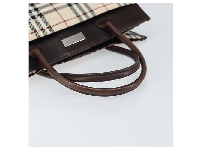 Burberry Nova Check Handtasche aus Nylon Beige Silber Authentisch ep13206 - Ansicht 7