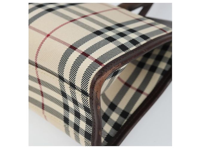 Burberry Nova Check Handtasche aus Nylon Beige Silber Authentisch ep13206 - Ansicht 9