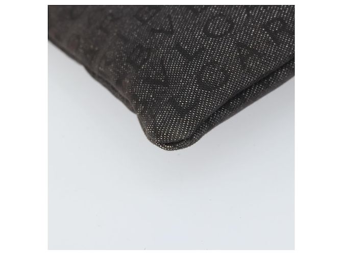 Bulgari Borsa a spalla BVLGARI Logo Mania Canvas Nero Argento Auth 170379 - vista 14