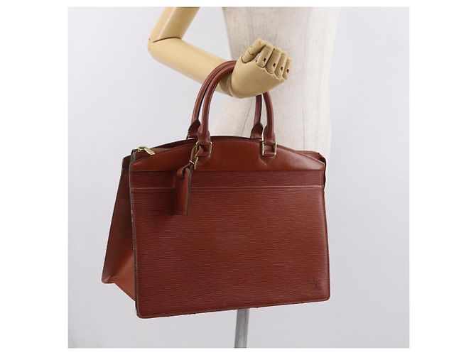 LOUIS VUITTON Borsa a Mano Epi Riviera Marrone M48183 LV Auth ep13237 - vista 23