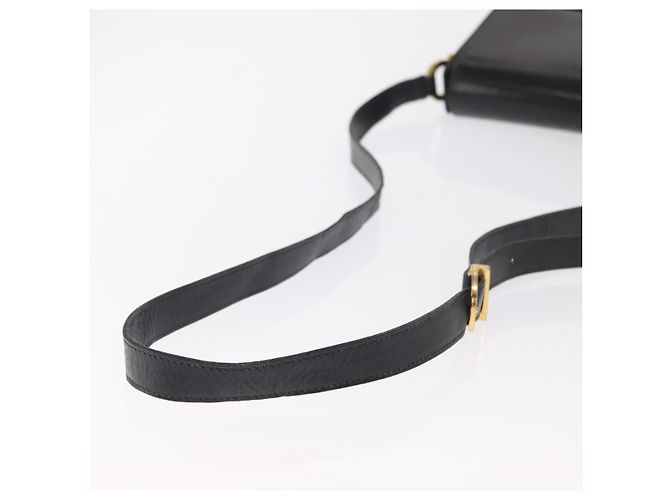 Borsa a Spalla Gancini in Pelle Oro Nero Salvatore Ferragamo Auth 169058 D'oro - vista 7
