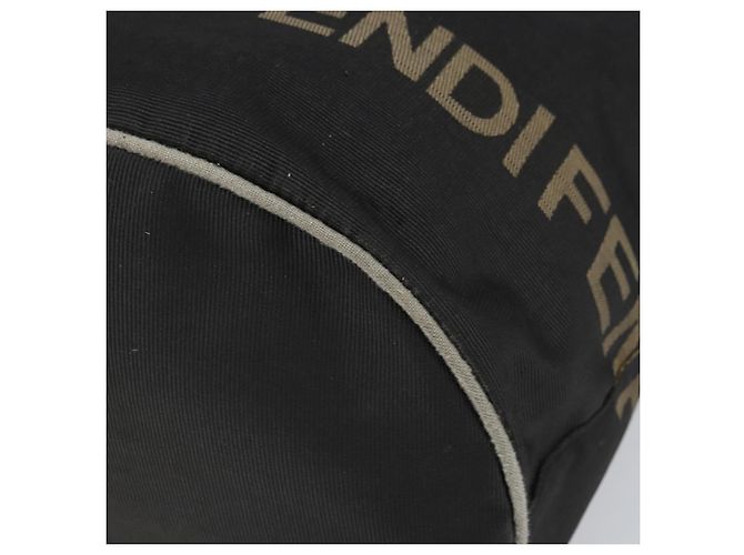FENDI Handtasche aus schwarzem Nylon mit Silber authentisch ep13140 - Ansicht 15