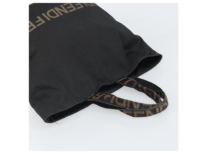 FENDI Handtasche aus schwarzem Nylon mit Silber authentisch ep13140 - Ansicht 6