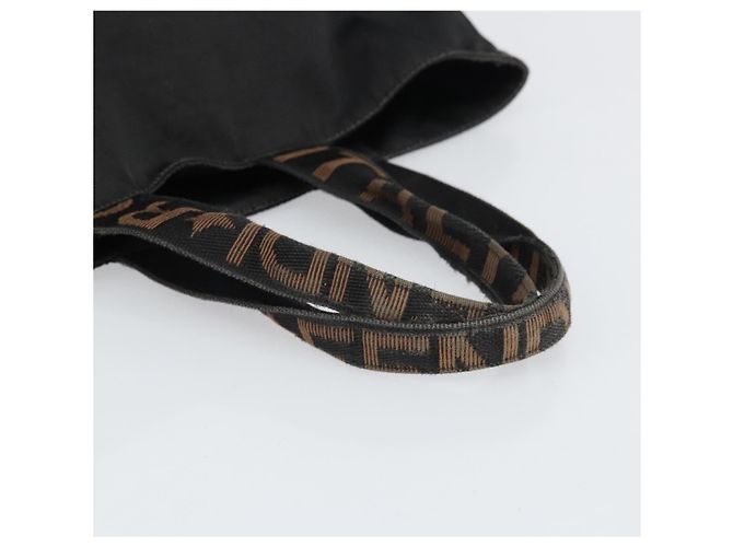 FENDI Handtasche aus schwarzem Nylon mit Silber authentisch ep13140 - Ansicht 7