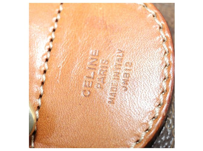 Céline Borsa Boston in tela Macadam CELINE in pelle PVC marrone oro Auth ep12869 D'oro - vista 12