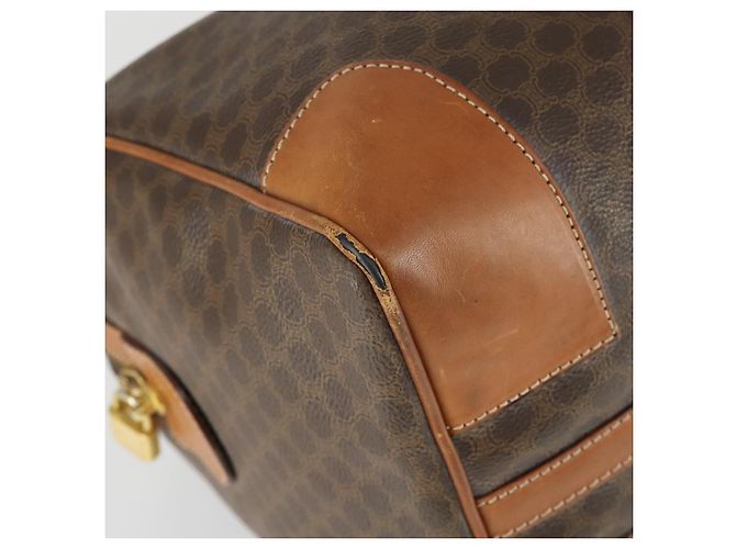 Céline Borsa Boston in tela Macadam CELINE in pelle PVC marrone oro Auth ep12869 D'oro - vista 15