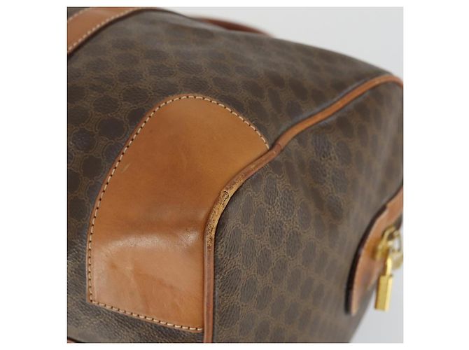 Céline Borsa Boston in tela Macadam CELINE in pelle PVC marrone oro Auth ep12869 D'oro - vista 16