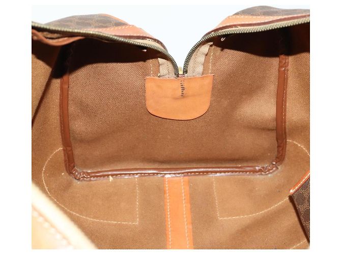 Céline Borsa Boston in tela Macadam CELINE in pelle PVC marrone oro Auth ep12869 D'oro - vista 21