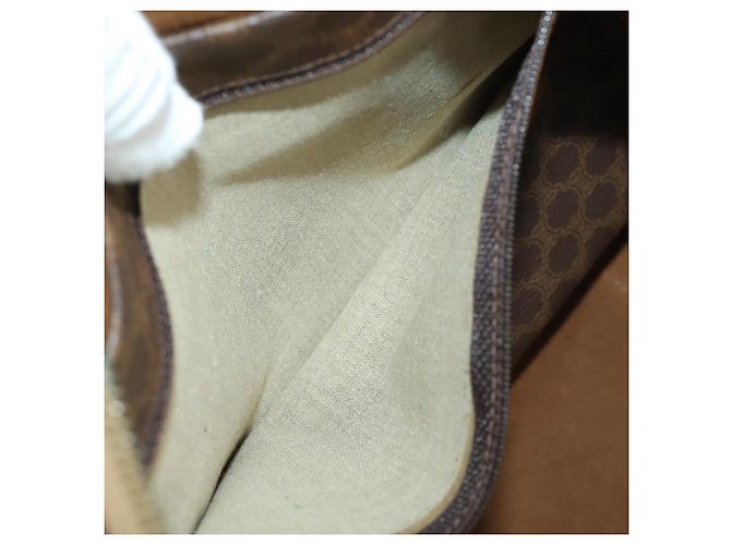 Céline Borsa Boston in tela Macadam CELINE in pelle PVC marrone oro Auth ep12869 D'oro - vista 24