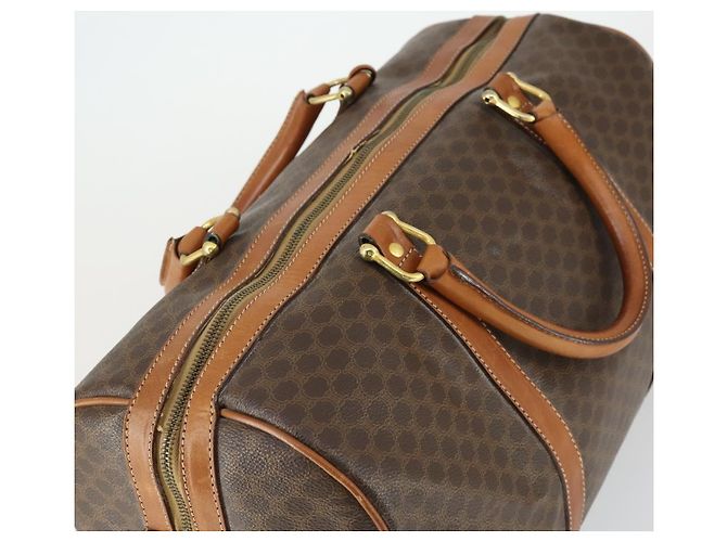 Céline Borsa Boston in tela Macadam CELINE in pelle PVC marrone oro Auth ep12869 D'oro - vista 6