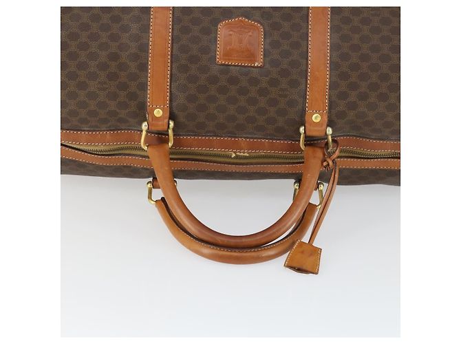 Céline Borsa Boston in tela Macadam CELINE in pelle PVC marrone oro Auth ep12869 D'oro - vista 7