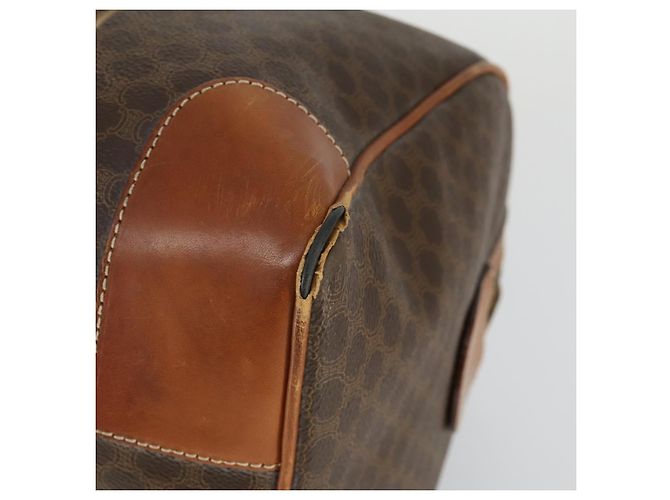 Céline Borsa Boston in tela Macadam CELINE in pelle PVC marrone oro Auth ep12869 D'oro - vista 8