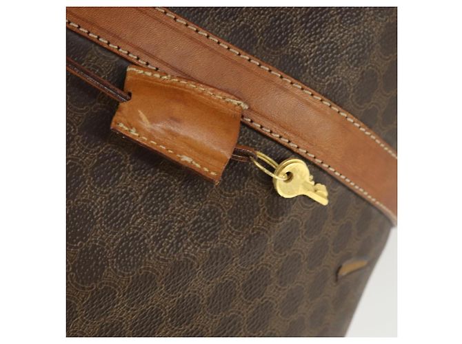 Céline Borsa Boston in tela Macadam CELINE in pelle PVC marrone oro Auth ep12869 D'oro - vista 9