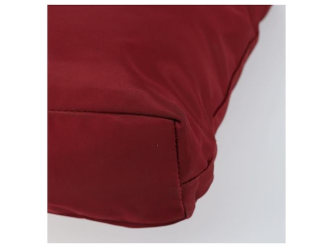 Borsa Tote PRADA Nylon Argento Rosso Auth 170463 - vista 15