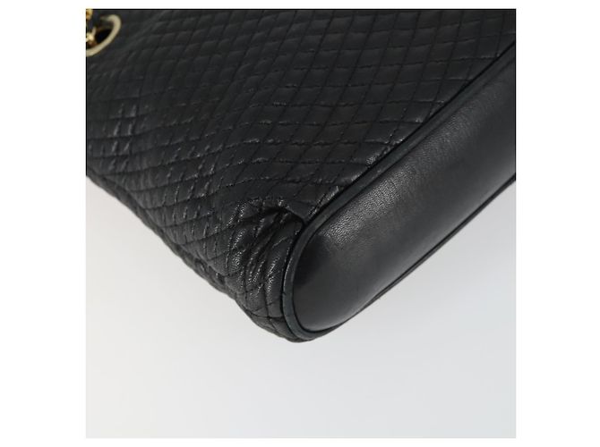 BALLY Borsa a Spalla a Catena in Pelle Nera Oro Auth BA9958 Nero D'oro - vista 14