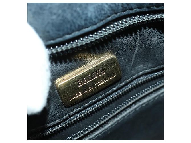 BALLY Borsa a Spalla a Catena in Pelle Nera Oro Auth BA9958 Nero D'oro - vista 19