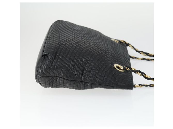 BALLY Borsa a Spalla a Catena in Pelle Nera Oro Auth BA9958 Nero D'oro - vista 3