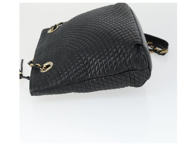 BALLY Borsa a Spalla a Catena in Pelle Nera Oro Auth BA9958 Nero D'oro - vista 4