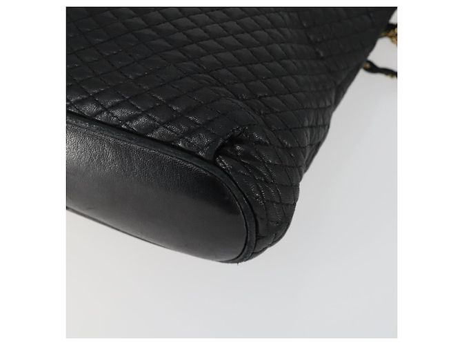 BALLY Borsa a Spalla a Catena in Pelle Nera Oro Auth BA9958 Nero D'oro - vista 9