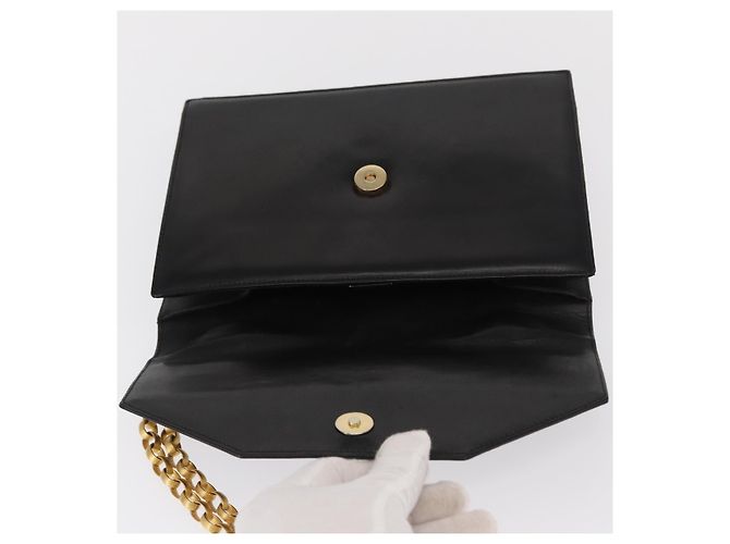 BALLY Borsa a Spalla in Pelle Nera e Oro Auth bs33000 Nero D'oro - vista 18