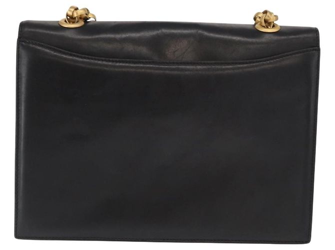 BALLY Borsa a Spalla in Pelle Nera e Oro Auth bs33000 Nero D'oro - vista 2