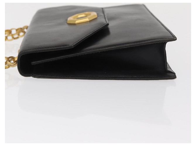 BALLY Borsa a Spalla in Pelle Nera e Oro Auth bs33000 Nero D'oro - vista 4