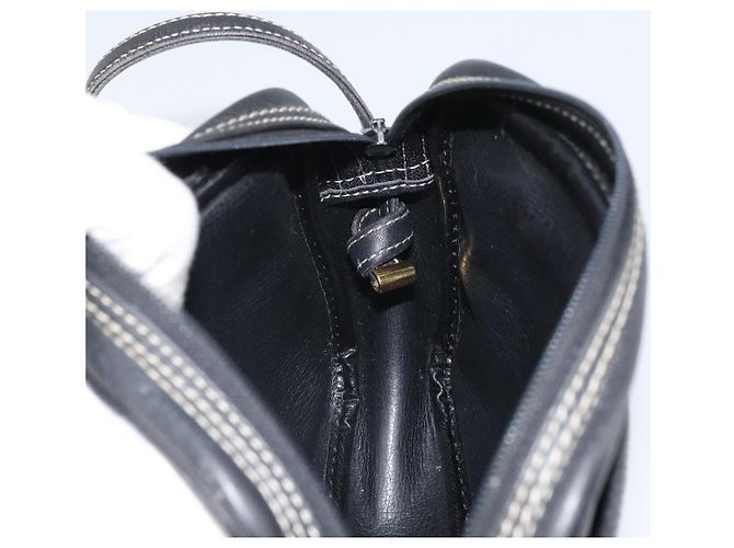 Borsa a Spalla Christian Dior in Pelle Blu Navy Oro Auth ep13236 - vista 18