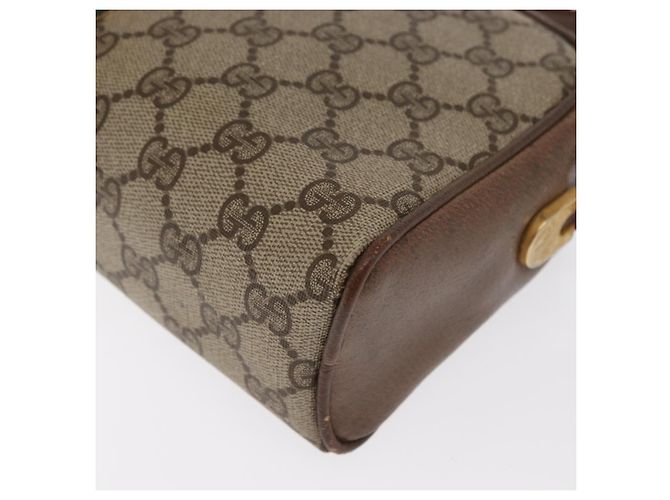 Borsa Sherry Line GG Supreme Web di GUCCI in PVC beige e oro 001 261 1086 Auth ka2010 D'oro - vista 16