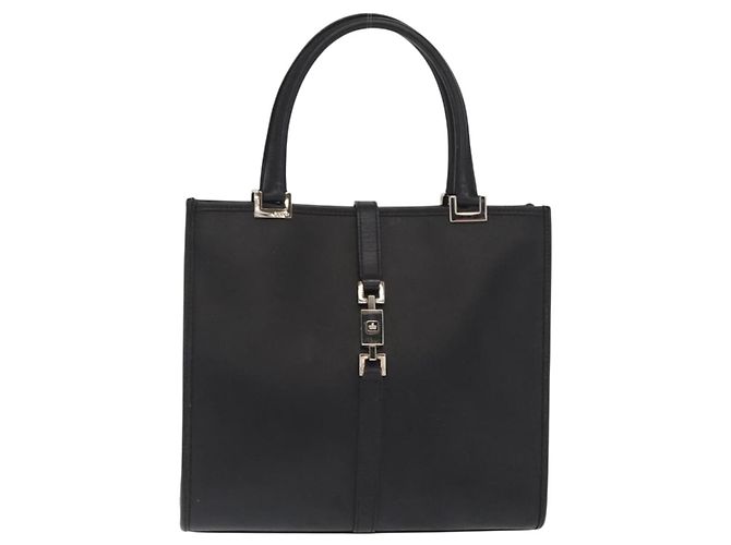 Borsa a mano GUCCI Jackie in pelle nera argento 002 1065 Auth ep13198 Nero - vista 13