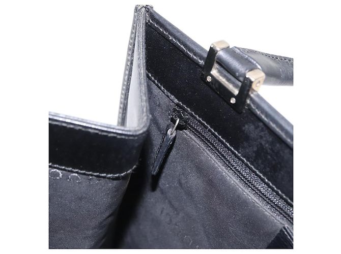 Borsa a mano GUCCI Jackie in pelle nera argento 002 1065 Auth ep13198 Nero - vista 20