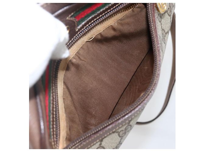 Borsa Sherry Line GG Supreme Web Gucci Beige Oro 001 44 6655 Auth ep13193 D'oro - vista 11