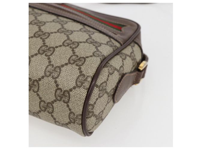 Borsa Sherry Line GG Supreme Web Gucci Beige Oro 001 44 6655 Auth ep13193 D'oro - vista 14