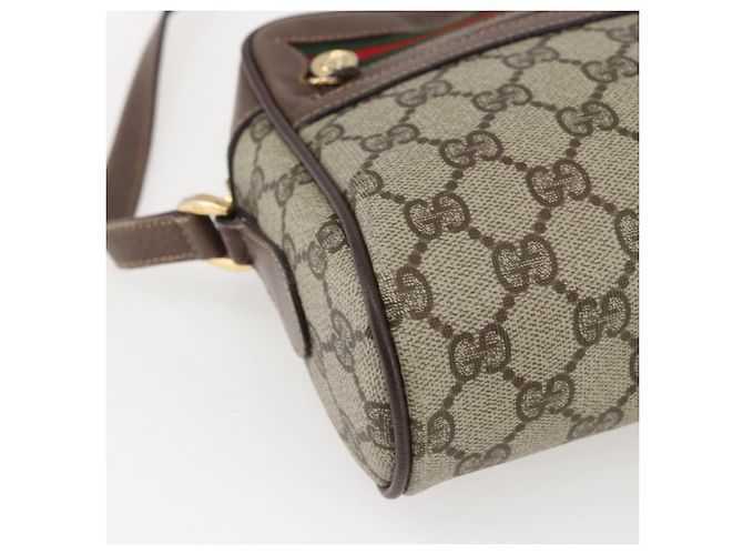 Borsa Sherry Line GG Supreme Web Gucci Beige Oro 001 44 6655 Auth ep13193 D'oro - vista 15