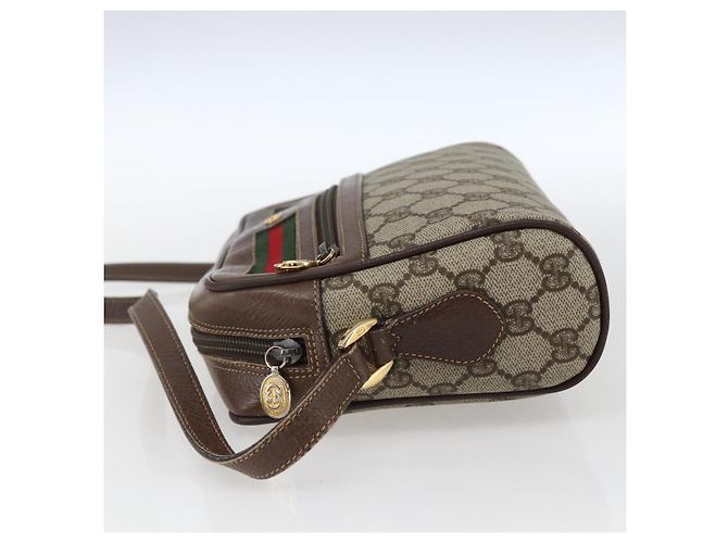 Borsa Sherry Line GG Supreme Web Gucci Beige Oro 001 44 6655 Auth ep13193 D'oro - vista 3