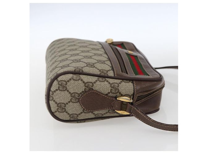 Borsa Sherry Line GG Supreme Web Gucci Beige Oro 001 44 6655 Auth ep13193 D'oro - vista 4