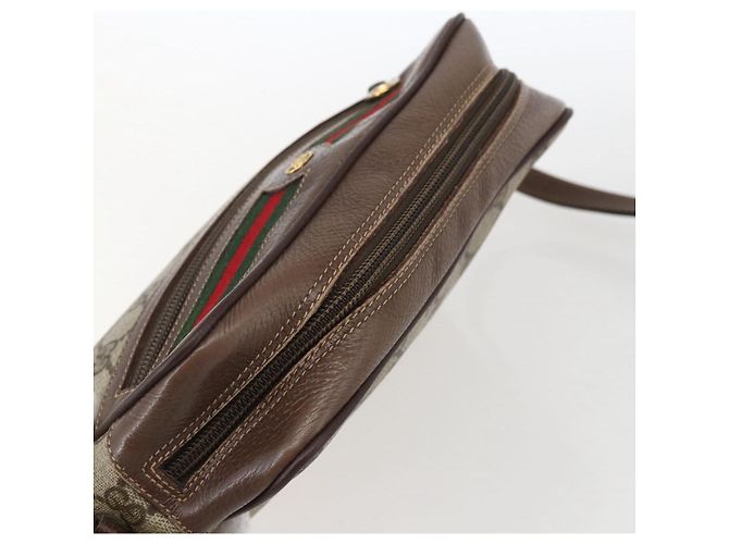 Borsa Sherry Line GG Supreme Web Gucci Beige Oro 001 44 6655 Auth ep13193 D'oro - vista 6