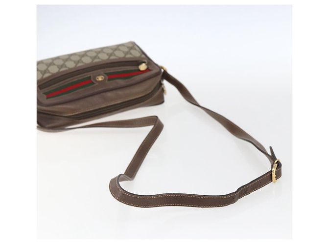 Borsa Sherry Line GG Supreme Web Gucci Beige Oro 001 44 6655 Auth ep13193 D'oro - vista 7