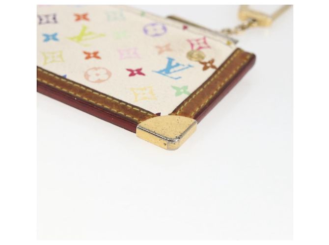LOUIS VUITTON Monogramm Multicolor Pochette Cles Tasche Weiß M92655 Auth 169139 - Ansicht 15